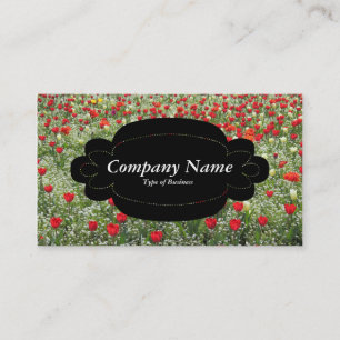 Carte De Visite Panneau décoratif 01 - Noir - Lit de tulipes