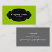 Carte De Visite Panneau décoratif 01 - Noir - Martien Vert (Devant / Derrière)