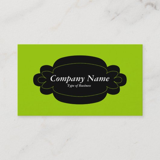 Carte De Visite Panneau décoratif 01 - Noir - Martien Vert (Devant)