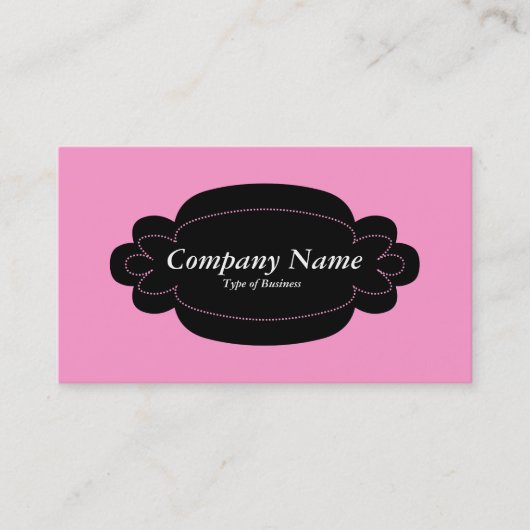 Carte De Visite Panneau décoratif 01 - Noir - Rose (Devant)