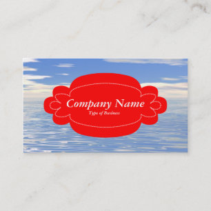 Carte De Visite Panneau décoratif 01 - Rouge - Mer calme