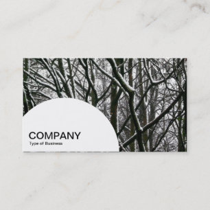 Carte De Visite Panneau demi-cercle - Branches enneigées