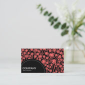 Carte De Visite Panneau demi-cercle (points) - 090512 - Rose tropi (Debout devant)