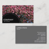 Carte De Visite Panneau demi-cercle (points) - Fleur de cerisier r (Devant / Derrière)