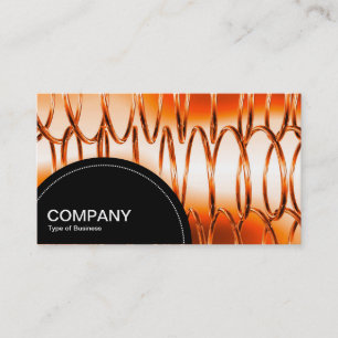 Carte De Visite Panneau demi-cercle (points) - Ressorts orange