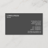 Carte De Visite Panneau demi-cercle - Ressorts bleu (Dos)