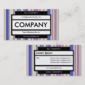 Carte De Visite Panneau élégant II - Bandes 08 (Devant / Derrière)