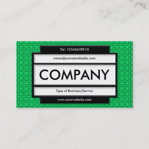 Carte De Visite Panneau élégant II - Texture de tissu Green II