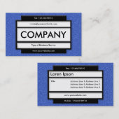 Carte De Visite Panneau élégant II - Texture en relief bleu (Devant / Derrière)