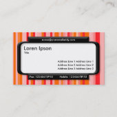 Carte De Visite Panneau élégant (police de script) - Bandes 01 (Dos)