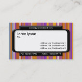 Carte De Visite Panneau élégant (police de script) - Bandes 03 (Dos)