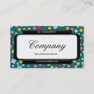 Carte De Visite Panneau élégant (police de script) - Couleurs en c