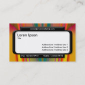 Carte De Visite Panneau élégant (police de script) - V Abstrait (Dos)