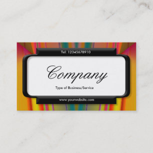 Carte De Visite Panneau élégant (police de script) - V Abstrait