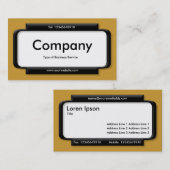 Carte De Visite Panneau élégant - Raw Sienna (CC9933) (Devant / Derrière)