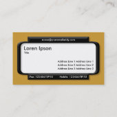 Carte De Visite Panneau élégant - Raw Sienna (CC9933) (Dos)