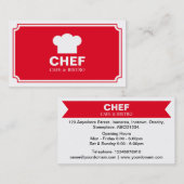 Carte De Visite Panneau élégant - Rouge (Devant / Derrière)
