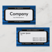 Carte De Visite Panneau élégant - Texture bleue brossée (Devant / Derrière)