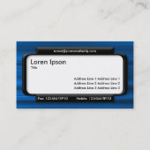 Carte De Visite Panneau élégant - Texture bleue brossée (Dos)