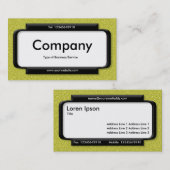 Carte De Visite Panneau élégant - Texture Embossée Jaune (Devant / Derrière)