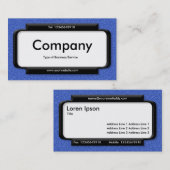 Carte De Visite Panneau élégant - Texture en relief bleu (Devant / Derrière)