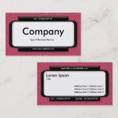 Carte De Visite Panneau élégant - Texture en relief rouge (Devant / Derrière)