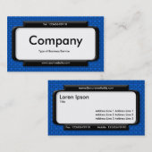 Carte De Visite Panneau élégant - Texture en tissu bleu (Devant / Derrière)