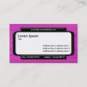 Carte De Visite Panneau élégant - Texture magenta broyée (Dos)