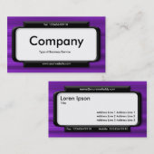 Carte De Visite Panneau élégant - Texture violette brossée (Devant / Derrière)