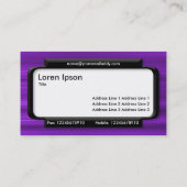 Carte De Visite Panneau élégant - Texture violette brossée (Dos)