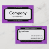 Carte De Visite Panneau élégant - Texture violette emboussée (Devant / Derrière)