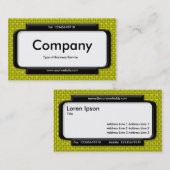 Carte De Visite Panneau élégant - Tissu jaune Texture (Devant / Derrière)