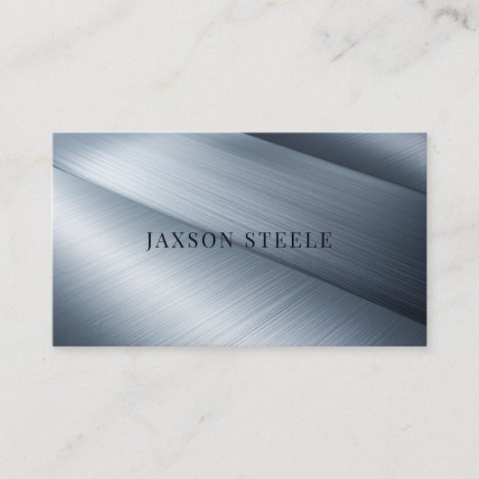 Carte De Visite Panneau en acier brossé (Devant)