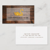 Carte De Visite Panneau en bois de cygne or (Devant / Derrière)