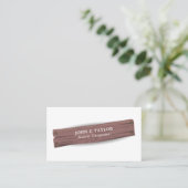 Carte De Visite Panneau en bois, menuiserie, charpentier (Debout devant)