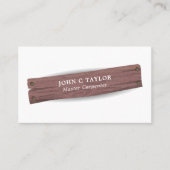 Carte De Visite Panneau en bois, menuiserie, charpentier (Devant)