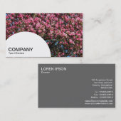 Carte De Visite Panneau en demi-cercle - Fleur de cerise rose (Devant / Derrière)