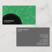 Carte De Visite Panneau en demi-cercle (points) - Circuitrie - Wht (Devant / Derrière)