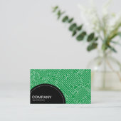 Carte De Visite Panneau en demi-cercle (points) - Circuitrie - Wht (Debout devant)