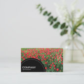 Carte De Visite Panneau en demi-cercle (points) - Lit de tulipes r (Debout devant)