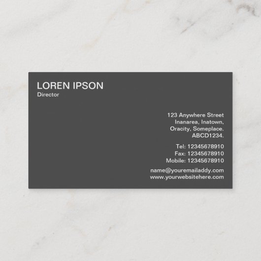 Carte De Visite Panneau en demi-cercle (points) - Perspective en n (Dos)