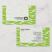 Carte De Visite Panneau - Feuilles Abstraites - Vert Martien (Devant / Derrière)