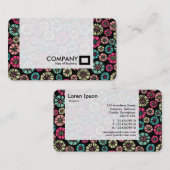 Carte De Visite Panneau - Fleurs Abstraites 031023 (Devant / Derrière)