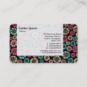 Carte De Visite Panneau - Fleurs Abstraites 031023 (Dos)