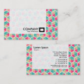 Carte De Visite Panneau - motif Hexagon 02 (Devant / Derrière)