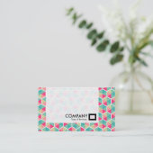 Carte De Visite Panneau - motif Hexagon 02 (Debout devant)