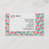 Carte De Visite Panneau - motif Hexagon 02 (Dos)