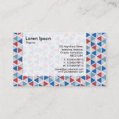 Carte De Visite Panneau - Motif hexagonal 05 (Dos)