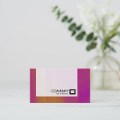 Carte De Visite Panneau - Orange et Magenta (Debout devant)