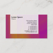 Carte De Visite Panneau - Orange et Magenta (Dos)
